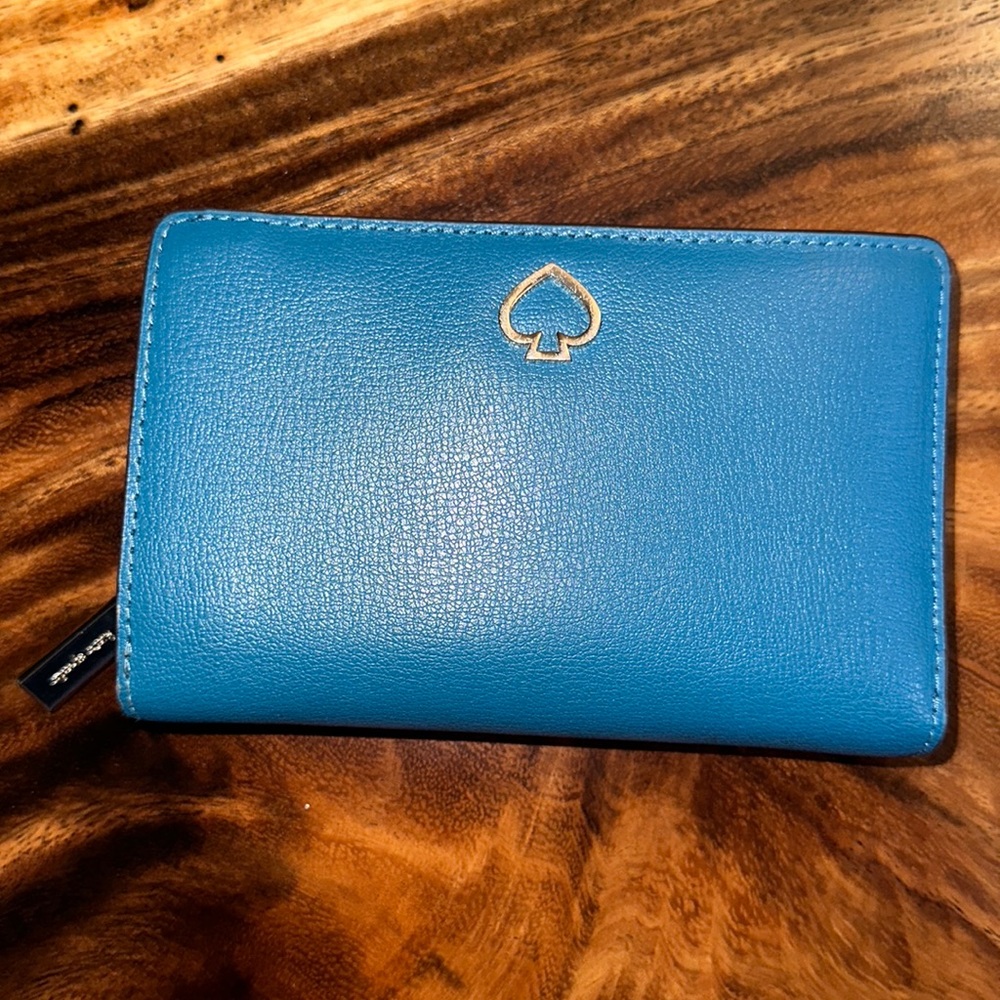 Kate Spade Staci Medium Compact Bifold Wallet blue